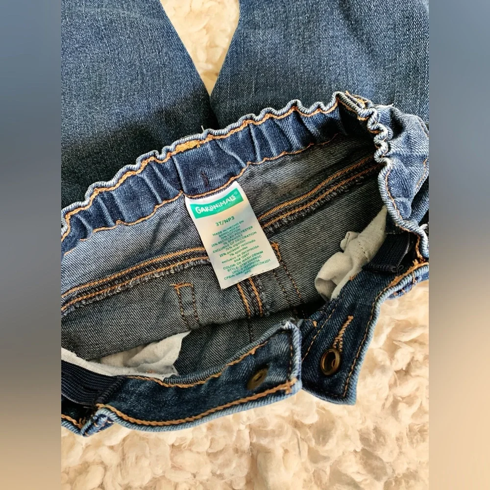 Garanimals Dark Blue Girls 3T Stretch Elastic Waist Denim Pants
